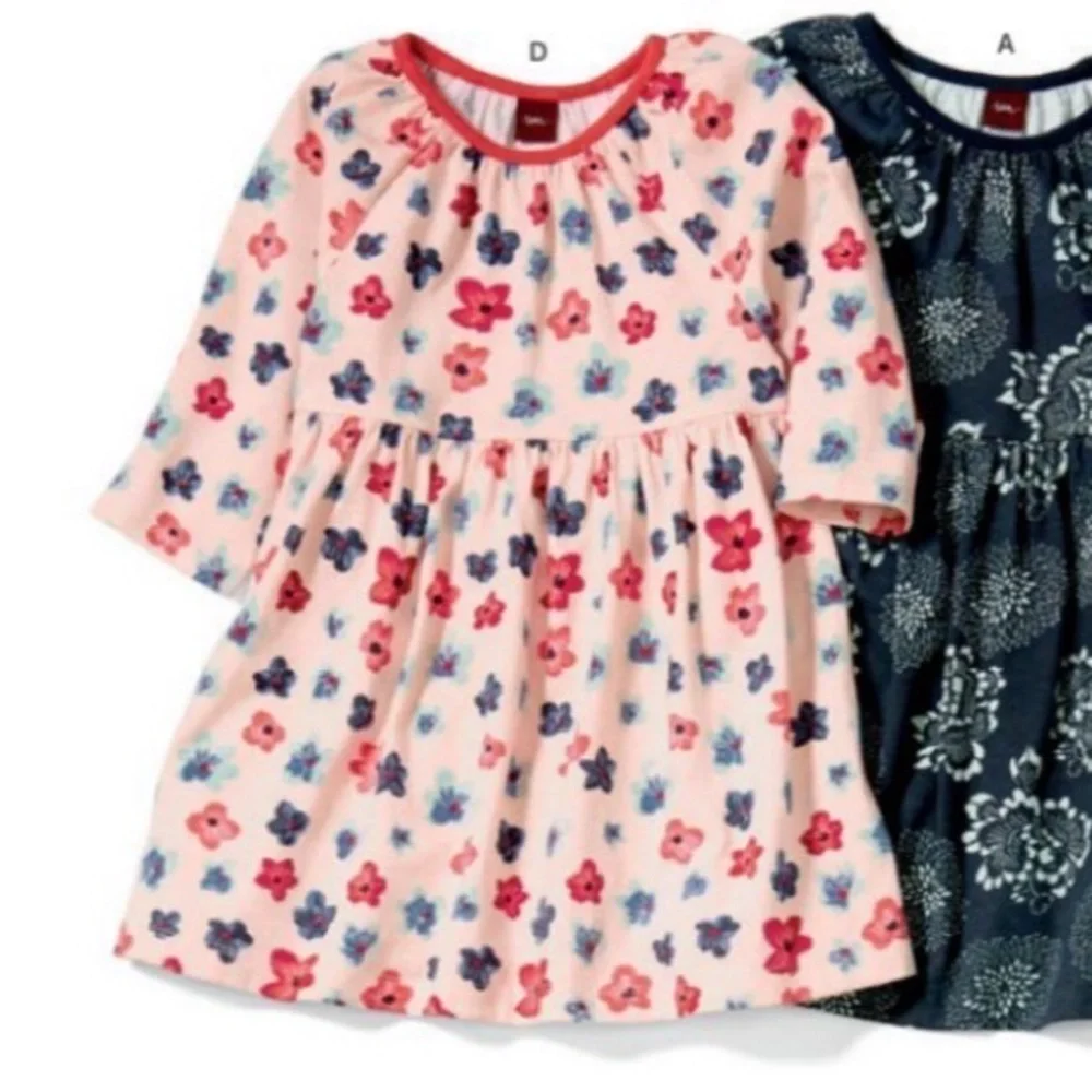 Tea Amai Swingy Babydoll Dress Floral Cotton Pink